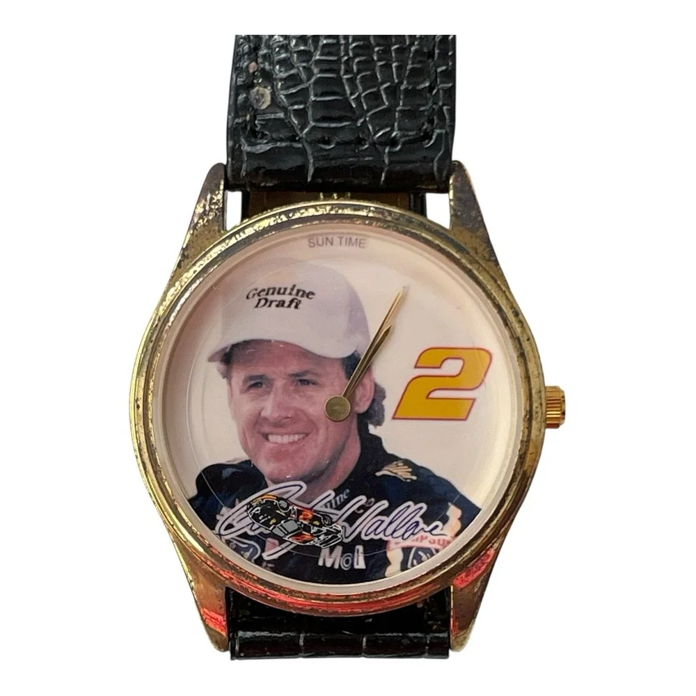 Rusty Wallace #2 Sun Time‎ Racing NASCAR Sports Watch With Tin